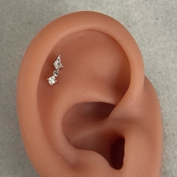 Modest Lu Jewelry - Sterling Silver Crystal Dangle Cartilage Earring 

Brand New